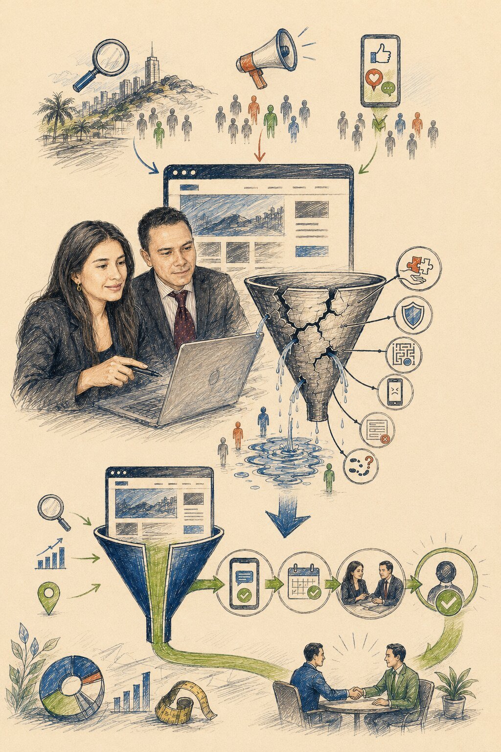 Análisis de fugas y mejora del recorrido de una página web